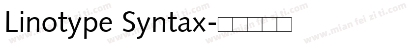 Linotype Syntax字体转换